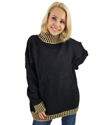 Warm and cozy women's striped sweater autumn winter KEIRA