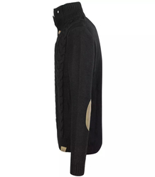 Men's Chunky Wool Turtleneck Braids Sweater