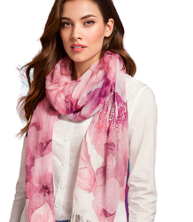 Women's floral pattern scarf 180x70