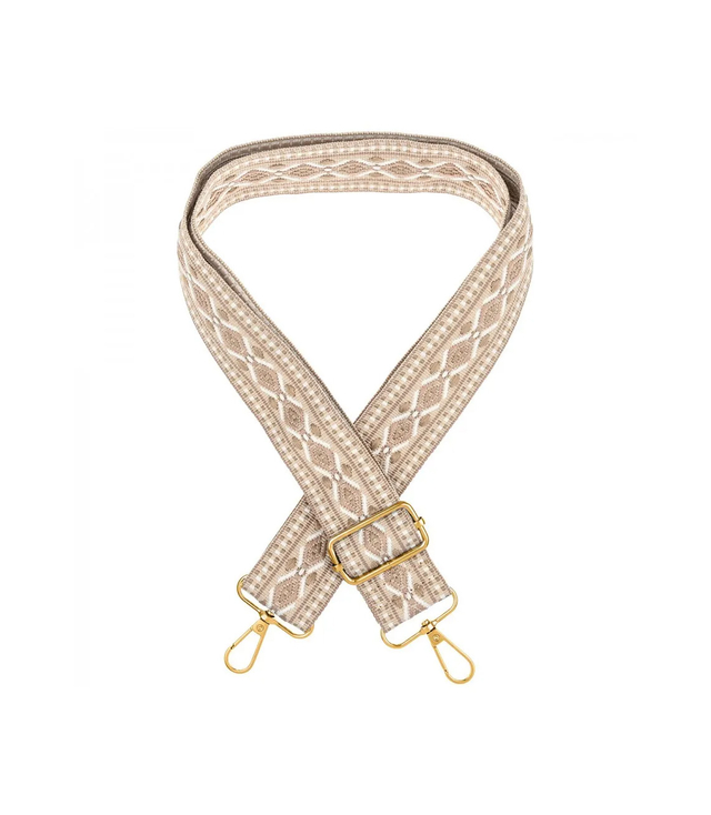 Fashionable braided wide purse strap adjustable