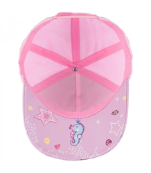 Children's baseball cap decorated with mermaid print