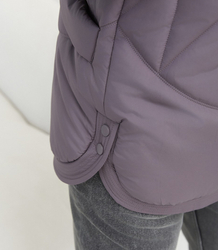 Women's quilted winter jacket with hood KORNELIA