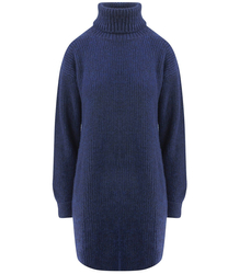 Gładki SWETER SUKIENKA dzianinowa GOLF