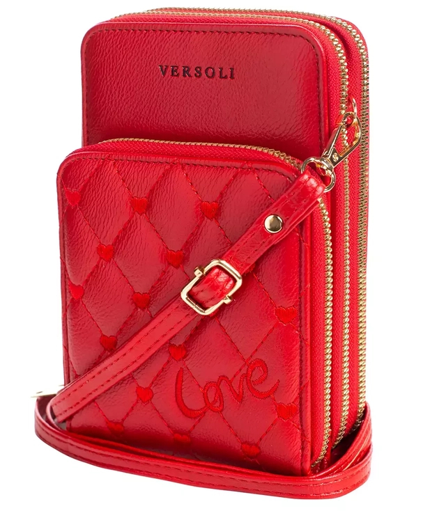 Mała mini torebka  kopertówka portfel serca