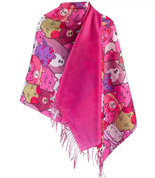 Spring shawl bandana shawl cats viscose cats