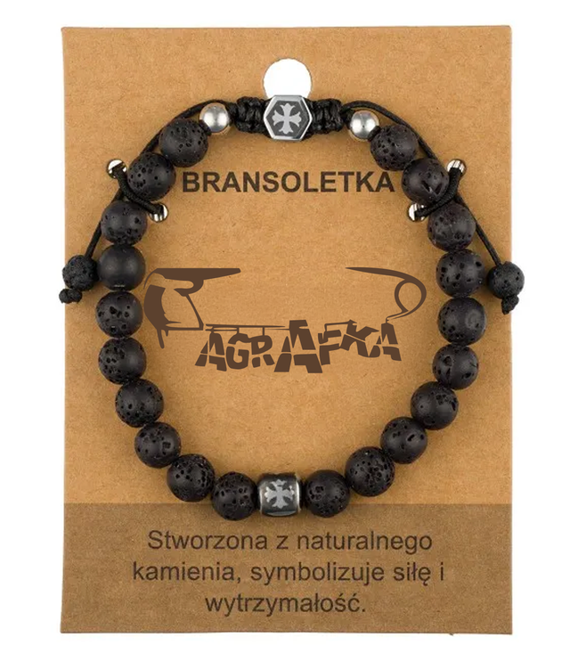 Men's bracelet with natural stones