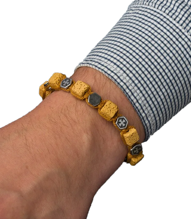 Men's bracelet with natural stones
