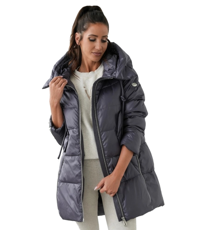 Women's Warm Warmed Elegant Jacket with Hood For Winter MAJA