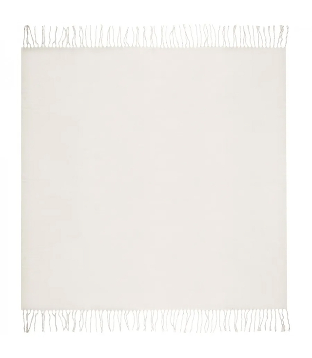 One-color shawl shlik scarf with fringe GRACE