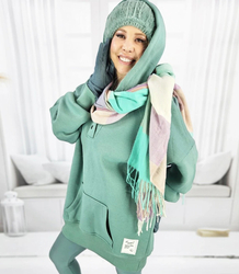 Warm, smooth oversize hooded sweatshirt JANET