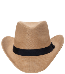 Men's cowboy hat with black strap