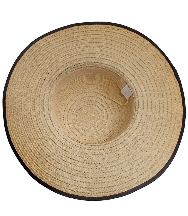 Elegant women's straw hat with a ribbon