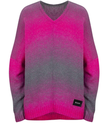 Ciepły damski sweter oversize piękny OMBRE