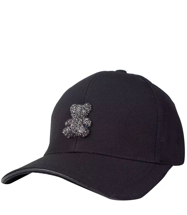 Children's teddy bear baseball cap with rhinestones