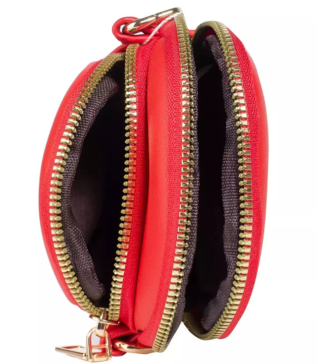 Small mini bag with 2 zipper compartments sachet