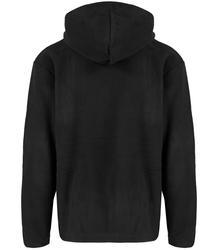 Men's warm fleece with hood and three pockets single color