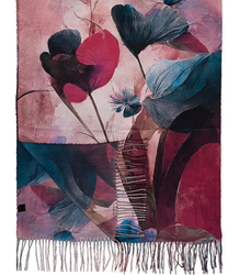 Square shawl scarf for women with tassels AGRAFKA