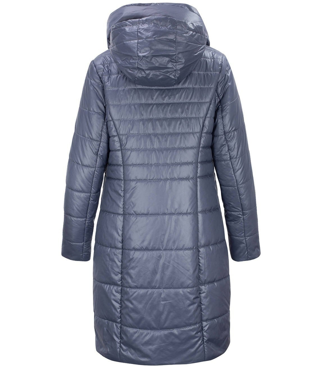 Długi elegancki pikowany płaszcz damski ocieplany AMELIA