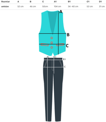 Elegant set of pants and vest suit ELENA