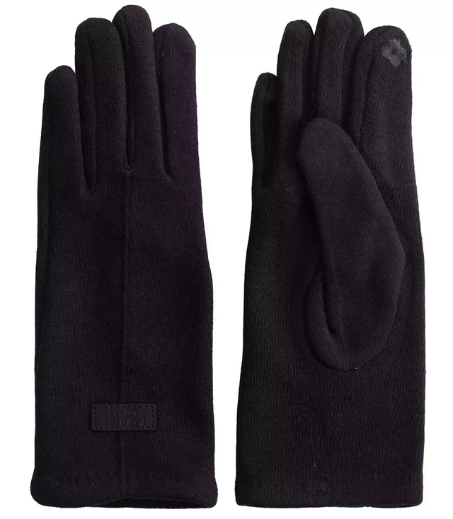 Women's knitted gloves insulated with fur classic