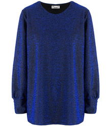 Elegant blouse with glitter, Glitter Plus Size MIRIAM