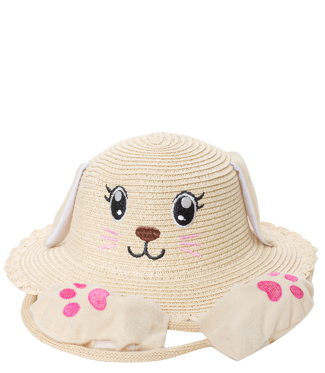 Children's hat with a dog's face and lifting ears