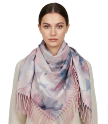 Delicate elegant women's shawl shawl with tassels