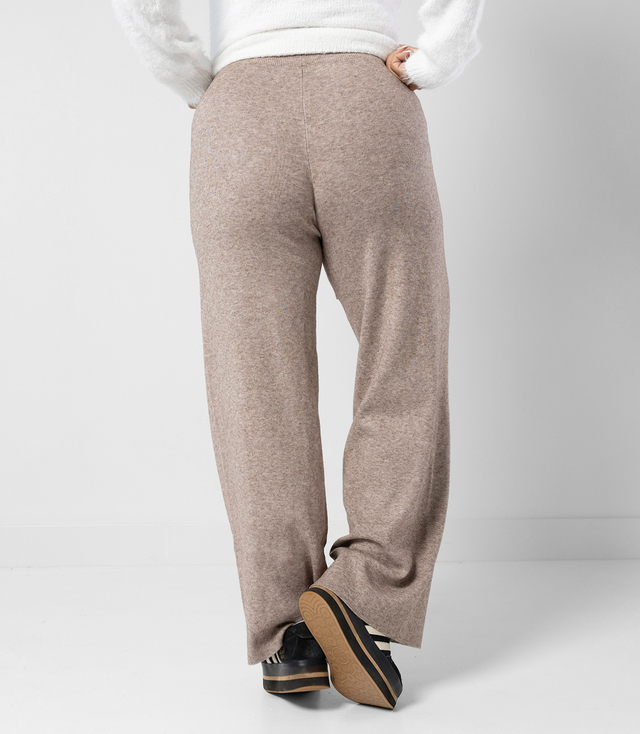 Loose melange knit pants AMELIA