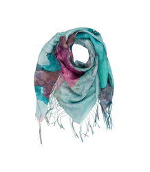 Women's scarf with floral pattern 100x100
