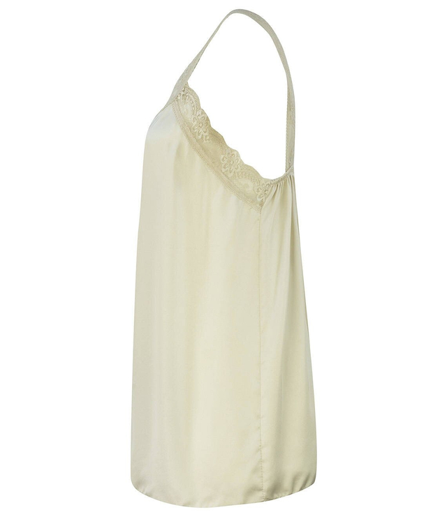 Satin long sexy top with lace straps