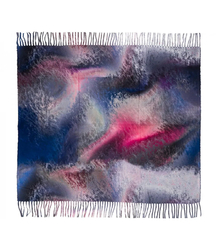 Fashionable multicolored shawl scarf with tassels