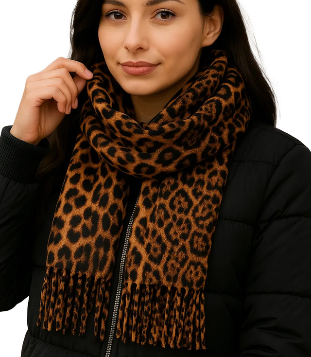 Elegant scarf with tassels