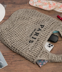 PARIS MILANO summer braided shoulder bag