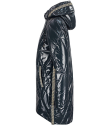 Long winter quilted shiny JACKET