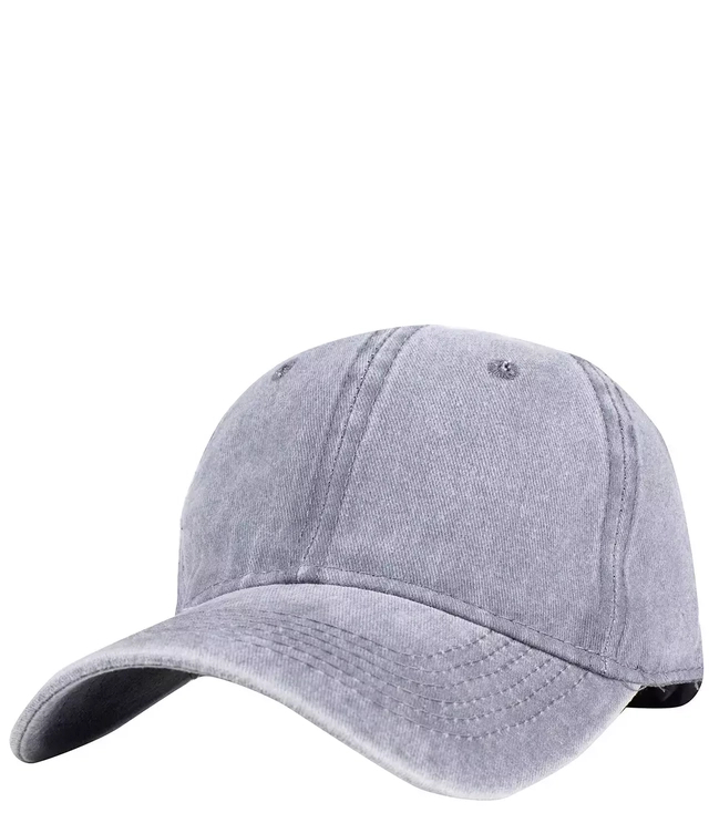 Czapka z daszkiem unisex jednokolorowa destroyed