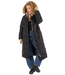 Długa kurtka pikowany płaszcz zimowy URBAN LONG PUFF PLUS SIZE