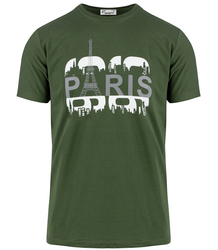 Men's short-sleeved T-shirt with a print on the front PARIS