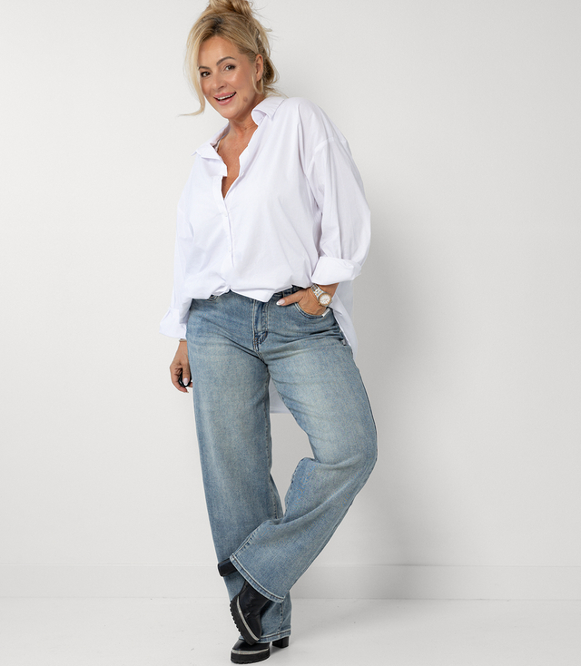 Jeansy damskie balloon barrel banana fit OLIVIA