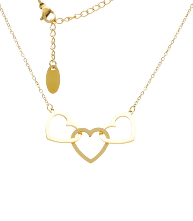 Necklace pendant gold steel adjustable pendant