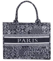 Large Shopper Bag Stylish Rigid with inscription PARIS