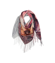 Women's scarf with floral pattern 100x100
