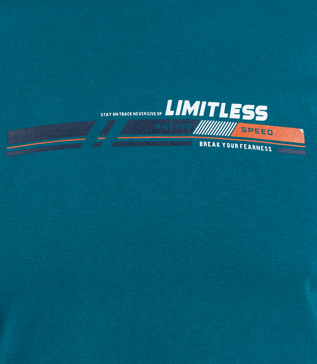 Męski t-shirt koszulka krótki rękaw ze sportowym nadrukiem