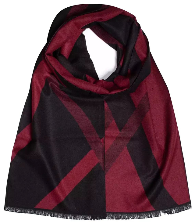 Men's scarf with tassels in patterns