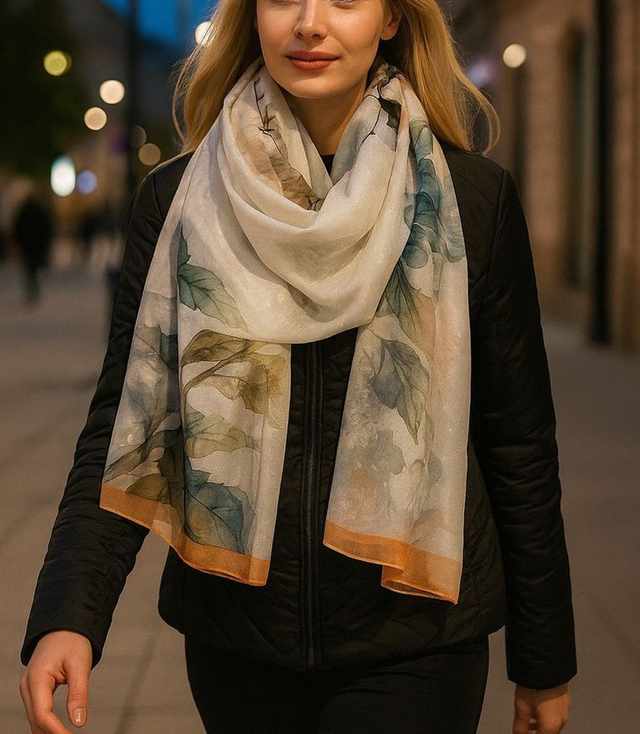 Women's patterned shawl 70x180