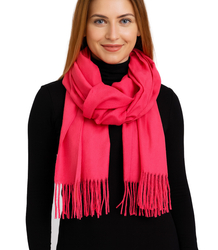 Soft large shawl with tassels uniform classic