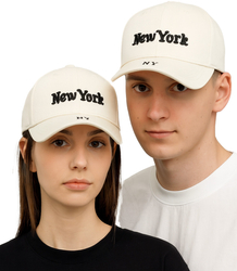 Czapka z daszkiem z ozdobną naszywką NEW YORK UNISEX