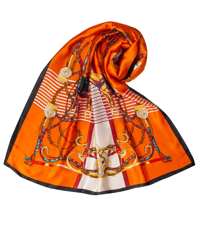 Elegant scarf shawl with colorful patterns