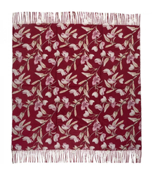 Elegant floral shawl scarf with tassels