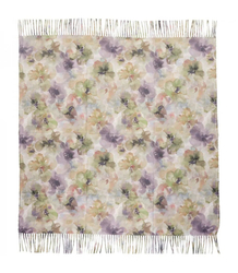Floral women's scarf shawl with tassels