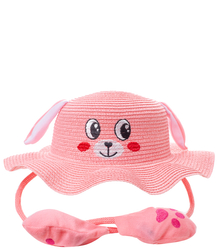 Children's hat with a dog's face and lifting ears